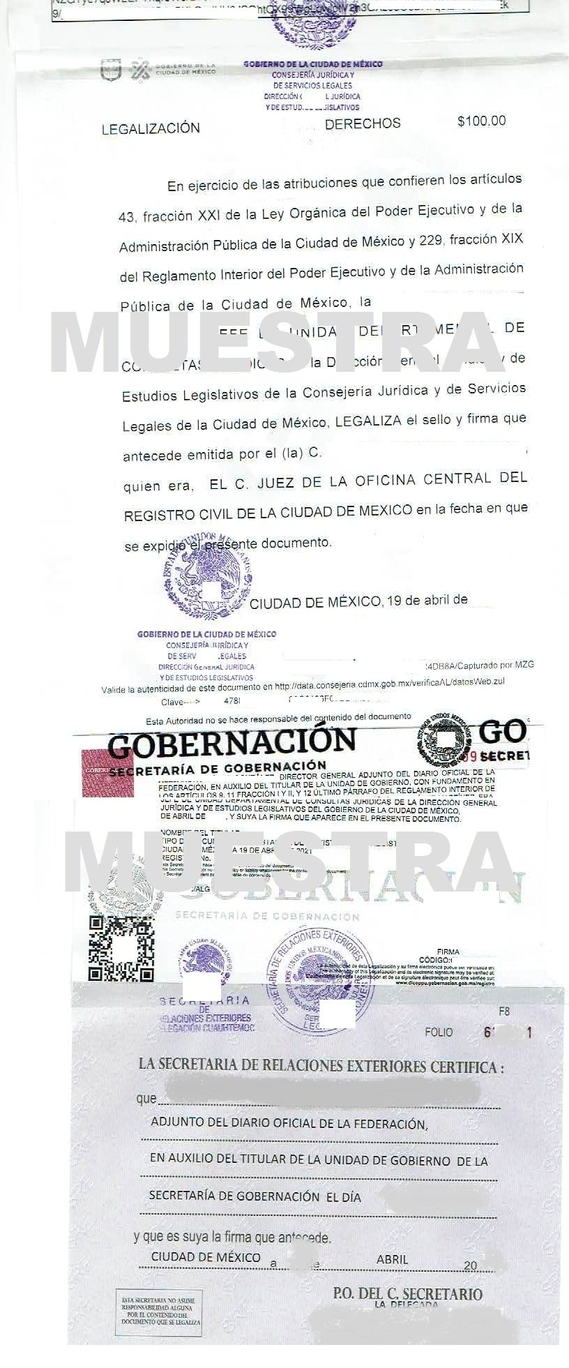LEGALIZACION DE ACTAS CDMX