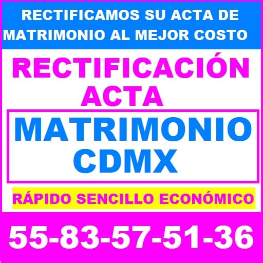 rectificacion acta de matrimonio