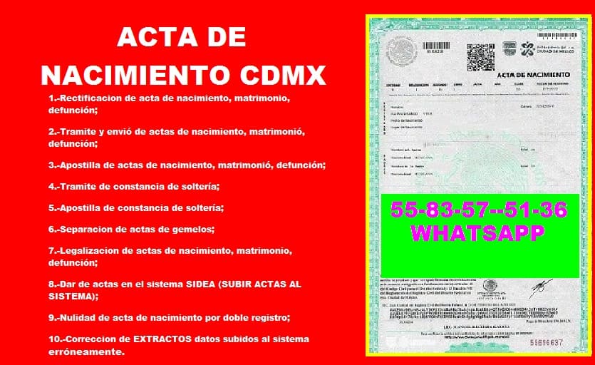 acta de nacimiento cdmx